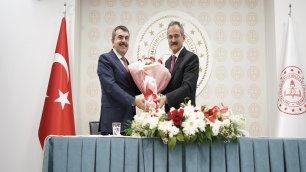MINISTER OF NATIONAL EDUCATION YUSUF TEKİN TAKES OVER THE MINISTRY OFFICE FROM MAHMUT ÖZER
